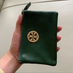 Tory Burch Green Wallet/ Card Holder/ Coin